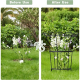 Heavy Duty Peony Cage Plant Support for Outdoor Roses Climbing Vines Rust Resistant Flower Ring Stakes Easy Assembly