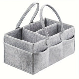 Large Capacity Travel Felt Storage Bag, Portable Multi-functional Felt Organizer Tote Pouch for Cosmetics Sundries Arrangement