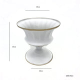 2pcs White Wrought Iron Flower Pot European Metal Flower Arranger Wedding Event Table Flower Decoration Retro Vase Ornaments