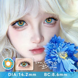 Peony Red Eye Colored Contact Lenses Half Year Use Small Pupils Contacts Lens for Anime Cosplay Party Halloween Makeup
