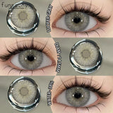 2PCS Colored Eye Lenses Brown Colorcon Contact Lenses Grey High Quality Natural Pupils Blue Cosmetic Beauty Lens Yearly