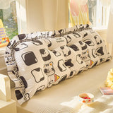 Cartoon Printed Children's Room Headboard Cushion Lotus Leaf Lace Waist Protection Pillows Reading Watching Drama Relaxation Mat