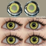 2Pcs Blue Halloween Colorful Contacts Lenses Anime Cosplay Eyes Lens Yellow Multicolored Lenses Yearly Beautiful Pupils
