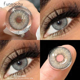 1Pair Colorful Contact Lenses Fashion Beautiful Colorcon Eyes Lenses Cosmetics Gray Lens Brown Contacts Lens Eye Yearly