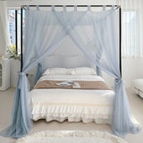 French Simple Palace Mosquito Net Without Frame Elegant Three-door Bed Curtain Plain Color Home Bedding Room Decor