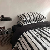 3/4PC Bedding Set Black White Minimalist Stripes Soft Comfortable Duvet Cover Set Sheet Set for Home Bedroom Deocr Birthday Gift