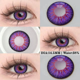 1 Pair of Vika Colored Contact Lenses Eye Enlarging Half Year Disposable Color Contacts Cosplay Beauty Makeup Lens