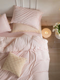 Ikeehome  Thiened Double-Sided Milk Velvet Four-Piece Set Carved Coral Velvet Warm Bedding Cover Winter Bed Canopy Kit Princ Sle...