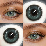 Eye Eyes Color Contacts Colored Contact Lenses Lens Cosmetics Beauty Blue Green 14.5mm 2Pcs 6 Months Half Year Use