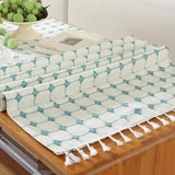 1pcs New Minimalist Mesh Dust-proof Tablecloth Thick Strap Storage Desktop Decorative Towel Multi Specification Tassel Table Mat
