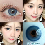 2pcs Myopia Color Contact Lenses for Eyes with Prescription Beauty Pupils Makeup Eye Color Lenses Fashion Blue Lenses