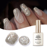 15ml Aurora Glitter Gel Nail Polish Iridescent Pearl Shimmer Effect Soak Off UV LED Manicure Varnishes