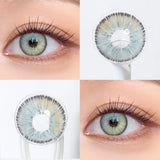 Ash Blue Colored Contact Lenses  1Pair Yearly Butterfly Violet Natural Small Pupil Contact Lenses For Summer Autumn
