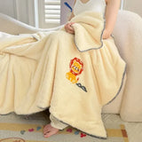 New winter warm thickened three-dimensional towel embroidered triangular needle blanket one blanket multi-purpose