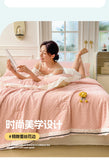 Ins Girl Bow Summer Thin Quilt Seersucker Washed Cotton Summer Quilt Single Dormitory Air Conditioner Blanket Machine Washable