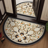 Semi-Circular Shape Wire Loop Entrance Door Mats PVC Hallway Floor Mats Kitchen Bathroom Carpets Home Decor Door Feets Area Rugs