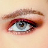 Brown Contact Lenses Natural Gradient Circle Lenses with Golden Pattern 14.2mm Cosmetic Colored Contacts for Daily & Party Wear