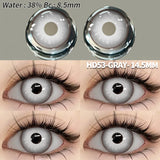 2pcs Cosplay Colored Contact Lenses Crazy White Contact Lenses Anime Black Eye Lenses Halloween Beauty Makeup Lens