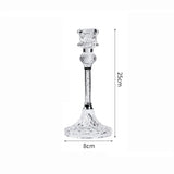 Glass Candle Holder Crystal Diamond Candle Holder 3Pcs Home Candlestick Creative Wedding Decor Crafts Desktop Ornaments Gifts