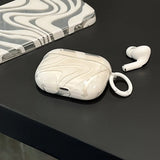 Clear Silicone Case For AirPods2 3 4 Pro 2 2nd Generation Earphone Accessories Protection Cover Simple White Curve With Keychain