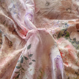 100% Cotton Double-layer yarn Bedding Set Vintage Chic Flowers Wide Chiffon Ruffle Edge Duvet cover Bed Sheet Pillowcases 4Pcs