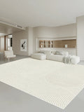 Living Room Oversized Carpet White Lines Bedroom Carpets Minimalist Stripes Home Rug Fluff Non-slip Machine Washable Rugs Tapete