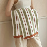 Color Matching Pure Cotton Towels Yarn-dyed Face Soft Towel Class Long-staple  Absorbent Bath Towel  Kids Towel