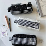 Stationery Storage Bag Portable School Organizer Multifunctional Pencil Bag Creative Canvas Pencil Pouch For Classroom College