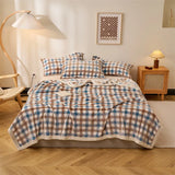 Super Soft Japanese Milk Velvet Blanket Thick Leisure Blanket for Home Office Nap Warm Naked Sleeping Bed Sheet for All Seasons