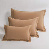 2pcs 100% Cotton Brushed Pillowcase Solid Breathable Envelope Pillow Cover For Home Hotel Kids Adult Student 30*50/40*60/48*74cm
