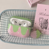 Korea Lovely Fresh Strawberry Pattern Silicone Earphone Case for AirPods 2 3 4 Pro 2nd Generation Protective Cover Cute Pendant