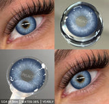 1 Pair Blue Eye Lenses Korean Natural Contact Softlens Color Eye Makeup Contacts Gray Beautiful Pupil Yearly Cosmetics