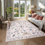 Butterfly Flower Living Room Carpet Stylish Non-slip Bedroom Rug Large Area Machine Washable Coffee Tables Floor Mat 러그 Alfombra