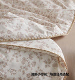 A-Class Double-Layer Soy Fiber Summer Quilt Air Conditioning Single Person Cool Thin Quilt Breathable for Student Home Textiles