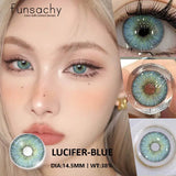 1pair Colorful Contact Lenses Brown Lenses Fashion Makeup Pupil Eyes Lens Cosplay Cosmetic Lens Yearly Use Eye Contact