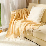 All-Season Cozy Throw Blanket Home Bed End Towel Soft Fringed Blanket for Sofa Bed Office Nap Cover Multifunction Bedspread