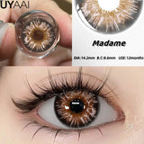 New 1pair Colored Contact Lenses for Eyes Blue Natural Look Brown Eye Lenses Cosmetic Beauty Pupils