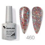 Nail Gel Polish 7.5ml HEMA/TPO FREE Red Sparkle Sequin Gel Nails Beautiful Semi Permanent Soak Off UV LED Gel Polish