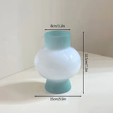 Nordic Glass Flower Bottle Ins Decorative Green Vases Hydroponic Pot Flowers Vase Desk Home Ornament