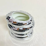 strange Disco Ball Spiral Vase Glass Tiles Flower Bottle Disco Ball Planter Mirror Vase Home Living Room Decor creative gifts