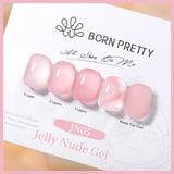 Wine Red Jelly Gel Nail Polish Glitter Nude Translucent Quick Extension Gel Semi Permanent Varnish UV Gel Nail Art 1
