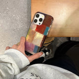 All-Inclusive Double-Layer Colorful Square Puzzle Mobile Phone Case Suitable for Apple for Iphone16Promax Case/For Iphone15Promax Case/14Pro Case/13 Iphonecase/Fashionable Women's Mobile Phone Case/Simple Mobile Phone Case