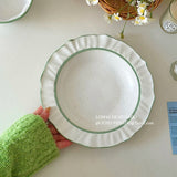 Sesame Dot Splash Ink Plate Simple Western Restaurant Pasta Deep Plates Ins Style Dessert Tableware Home Patchwork Dining Disc