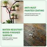 165cm Tall Indoor Plant Stand Metal Plant Flower Display Shelf with Grow Lights Tree-Shaped Plant Rack for Home, Patio