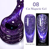 Auroras Cat Magnetic Gel Nail Polish Reflective Sparkling Glitter Semi Permanent Nail Art Soak Off LED UV Gel Varnis