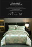 Luxury Satin Jacquard Duvet Cover Set Nordic Double Bed Quilt Cover Bedding Set Adlut Pillowcases Sheet Queen King Home Textiles