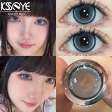 2PCS Colored Contact Lenses Korean  Natural Lenseses Soft Lens Eye Beauty Pupil ﻿Blue  Lense