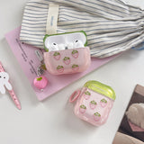 For AirPods Pro3 Pro 2 AirPods 2 3 4 Case Fashion Cute gilded strawberry Shock Proof Earphone Protective Sleeve