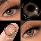 1pair Brown Color Contact Lenses Gray Fashion Lenses Brown Colored Lens Gray Beauty Pupils purple Softlenses eye makeup