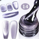 10ml Pink Gold Water Light Cat Magnetic Gel Polish HEMA TPO FREE Aurora Glitter Crystal Soak Off UV Varnish Manicure
